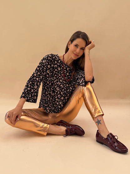 Polera Claudia - Print Leopardo
