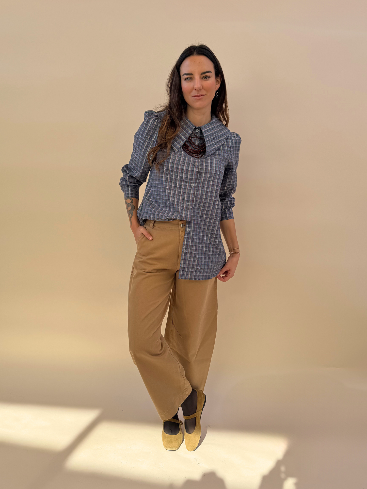 Blusa Clarita - Cuadrille Azul