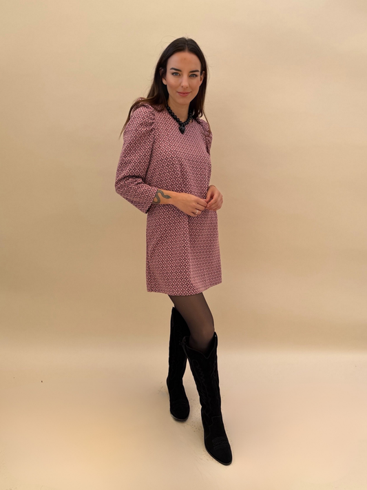 Vestido Anastasia - Print Rosado