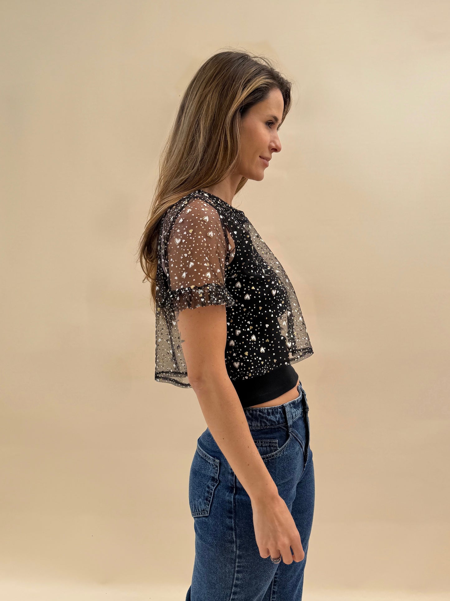 Polera Jaci - Negra Corazón