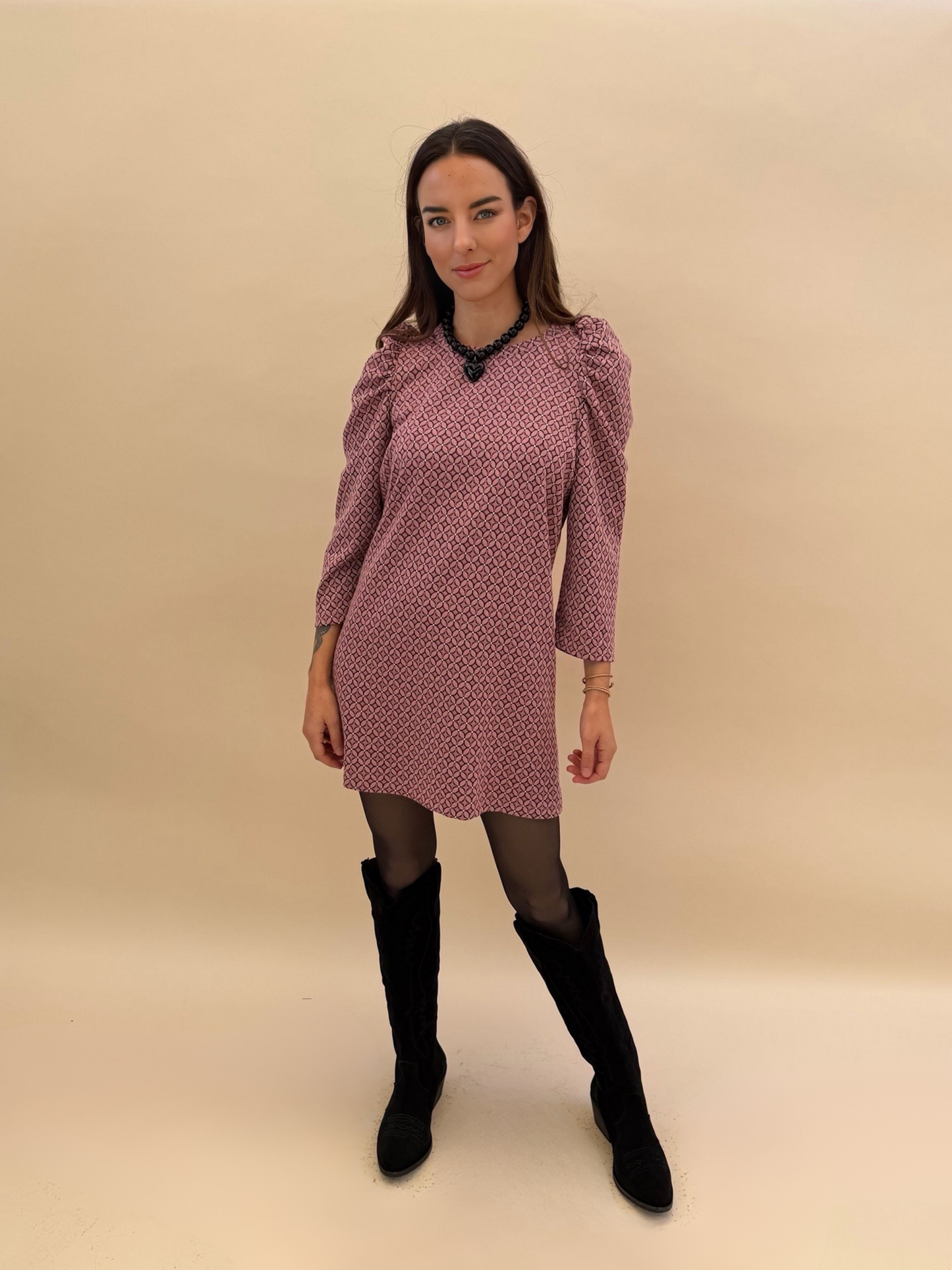 Vestido Anastasia - Print Rosado