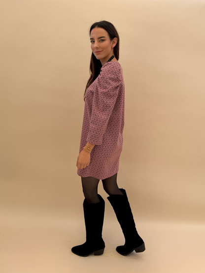 Vestido Anastasia - Print Rosado