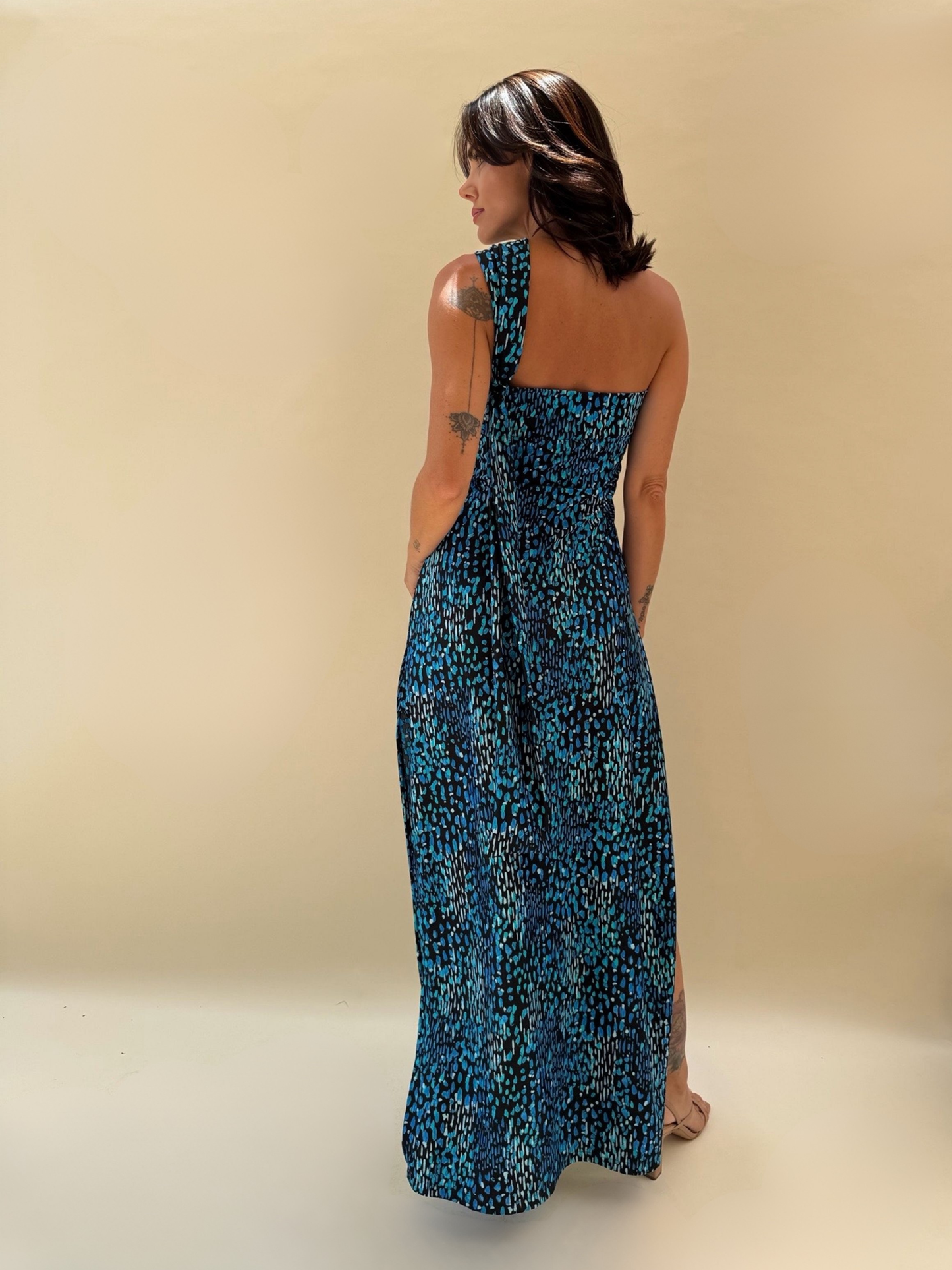 Vestido Nina - Print Celeste