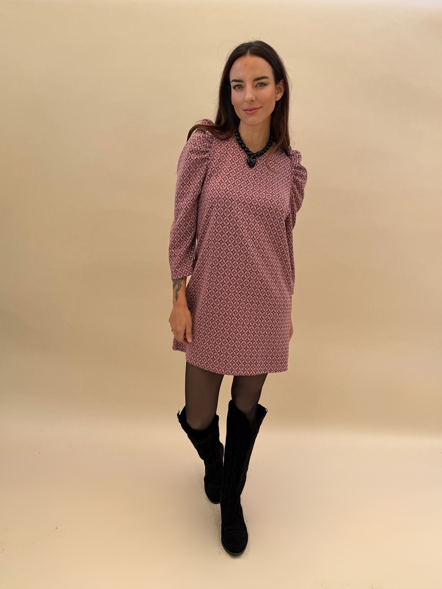 Vestido Anastasia - Print Rosado