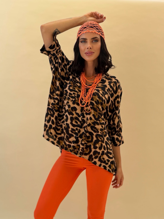 Blusa Paz - Leopardo
