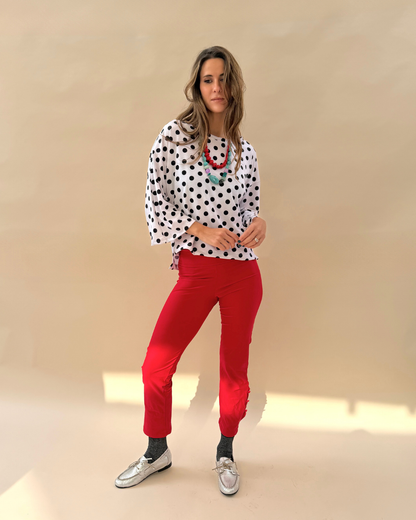 Polera Claudia - Blanca Puntos