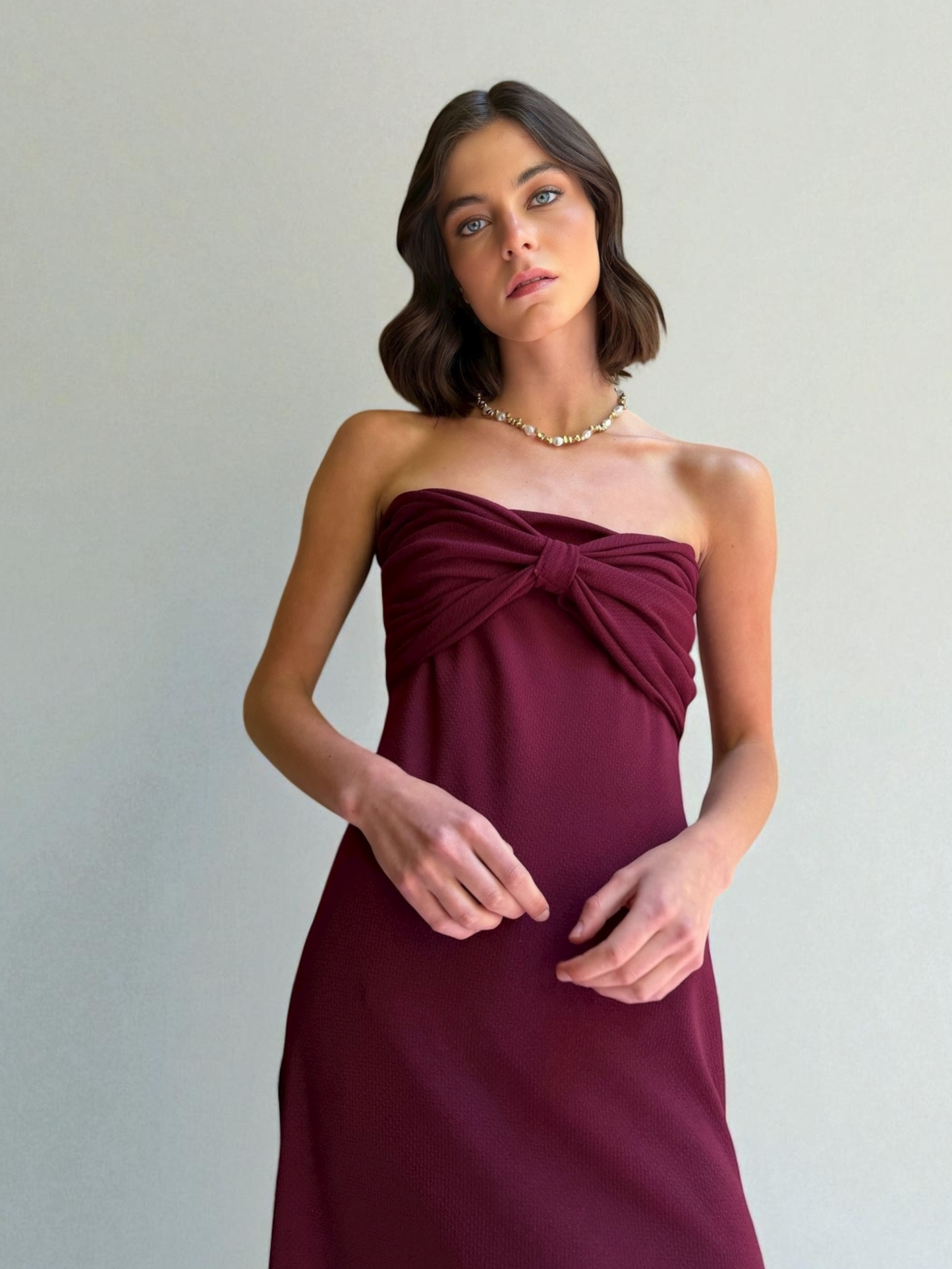 Vestido Virginia- Burdeo