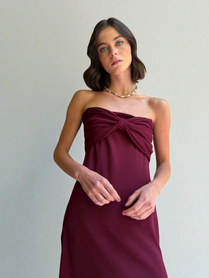 Vestido Virginia- Burdeo