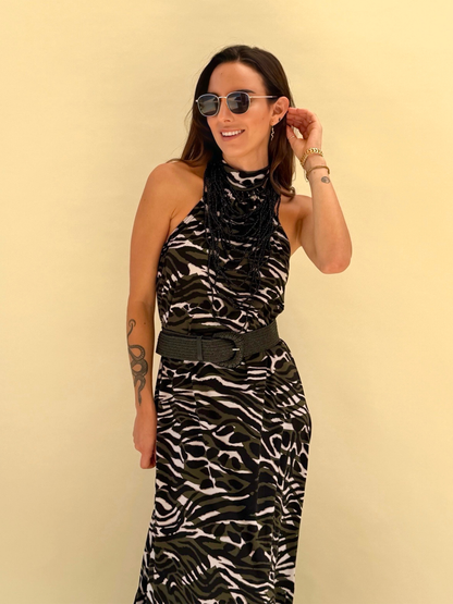 Vestido Fernanda - Print Verde