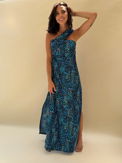 Vestido Nina - Print Celeste