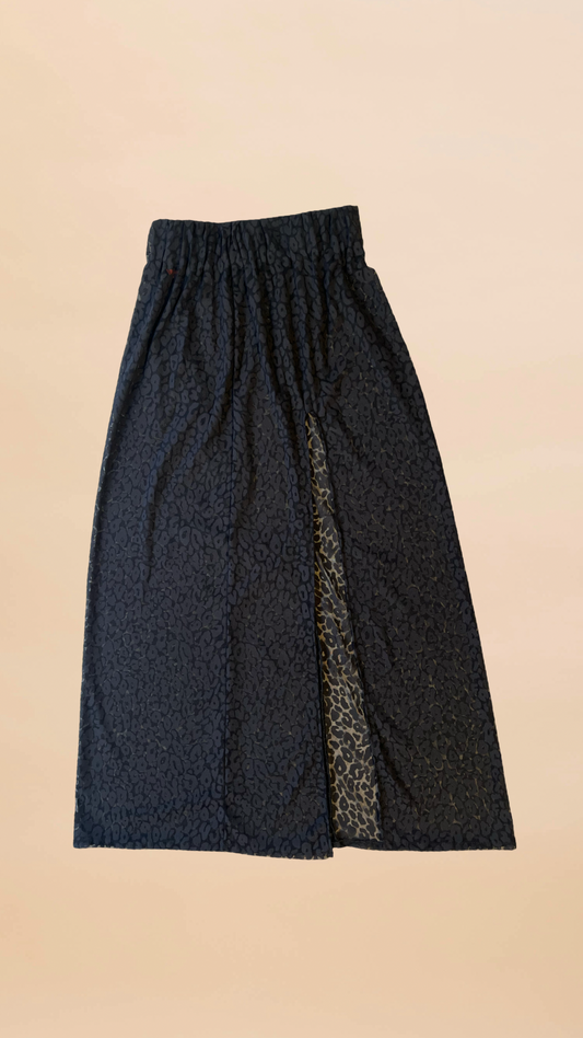 Falda Beatriz print- Negro