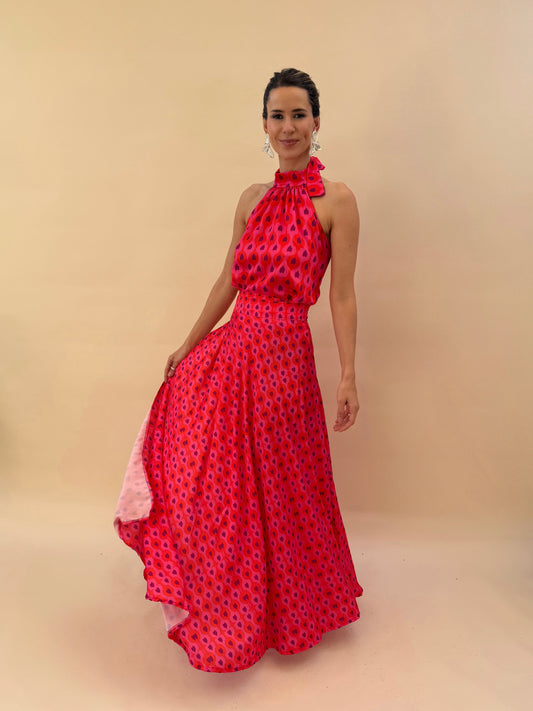Falda Lucía - Rojo Morado