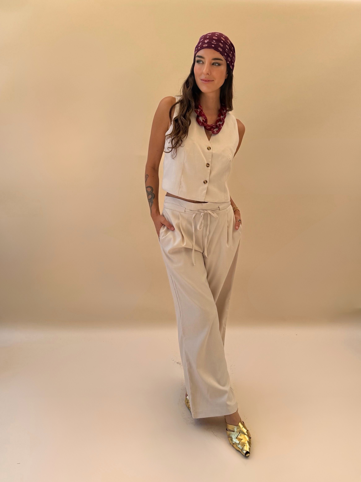 Pantalón Amanda - Beige