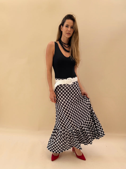 Falda María - Polka Negro