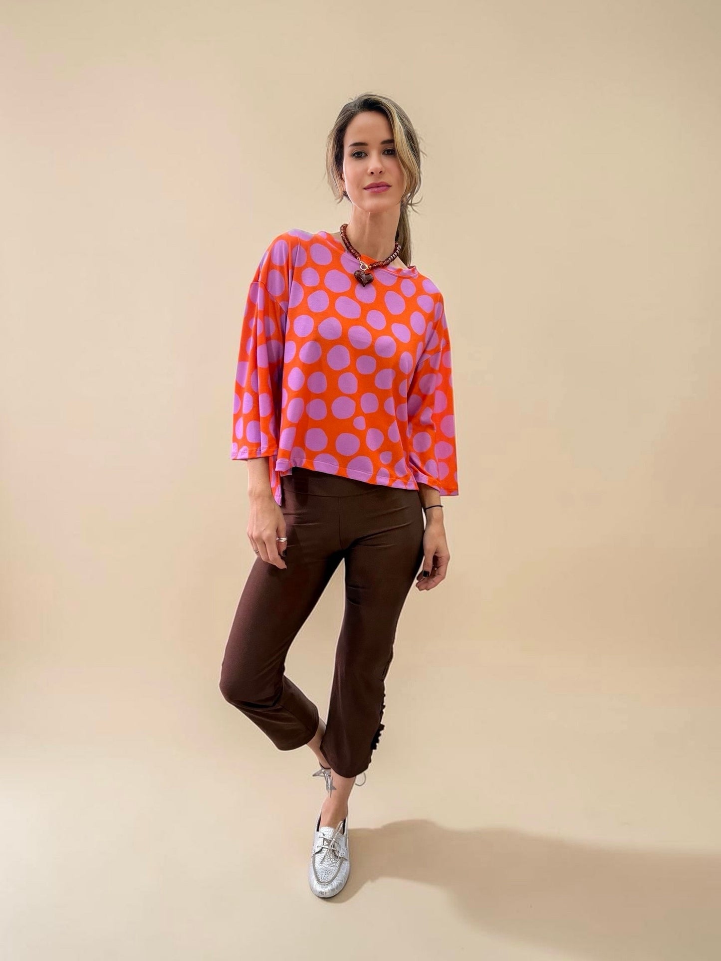 Polera Claudia - Naranjo y Lila