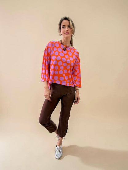 Polera Claudia - Naranjo y Lila