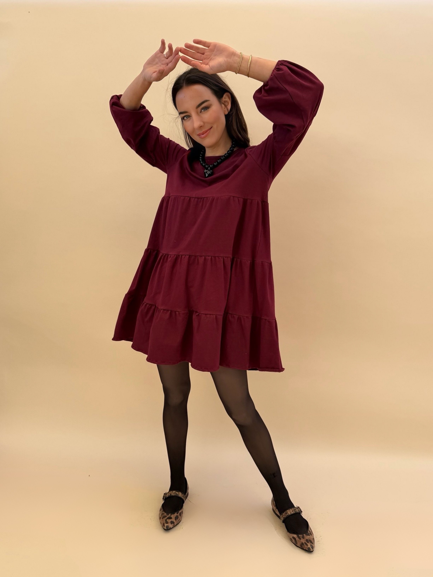Vestido Laura - Burdeo