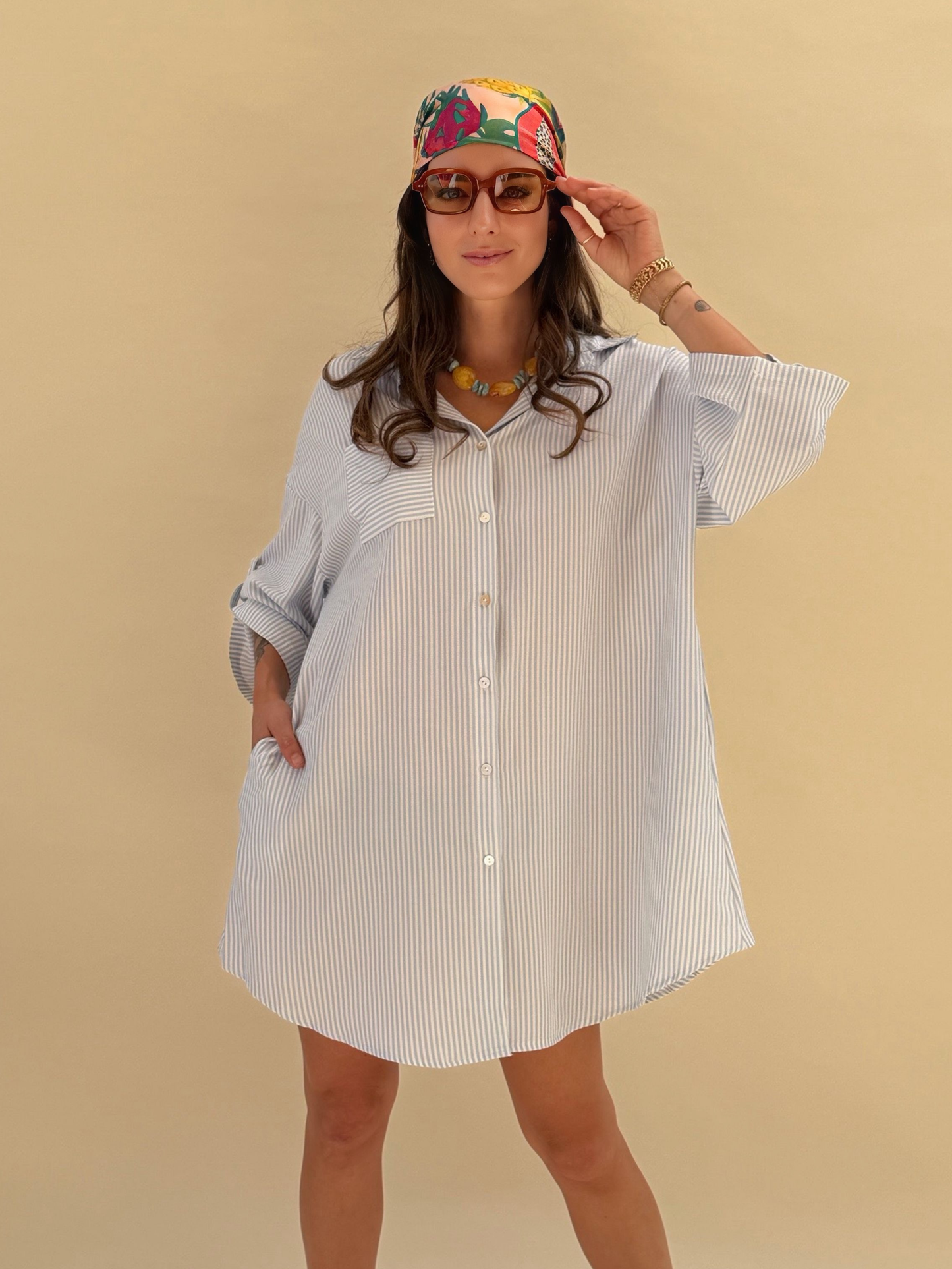 Vestido Maia - Rayas azul