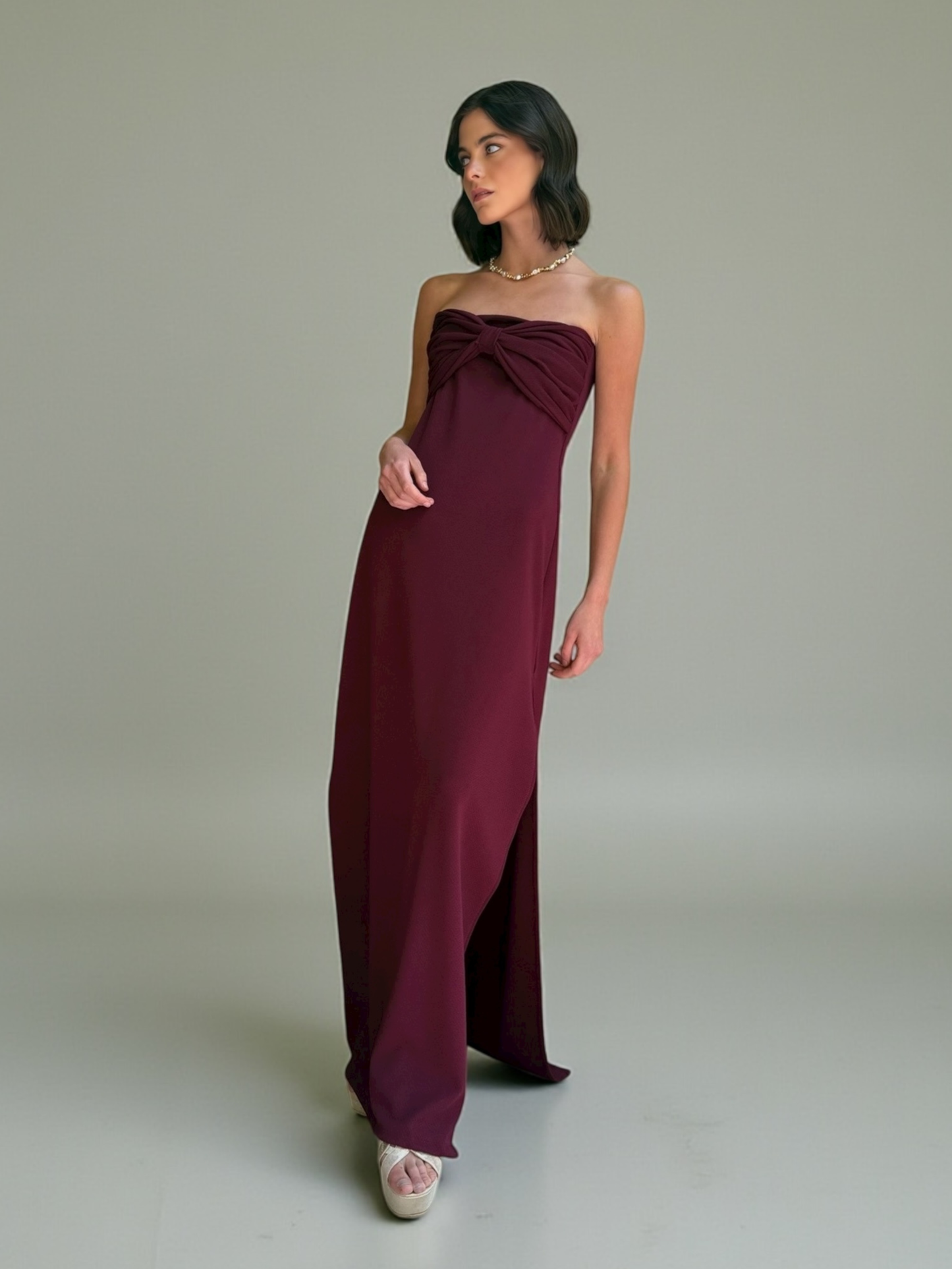 Vestido Virginia- Burdeo