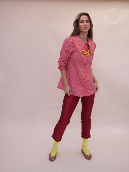 Blusa Clarita - Rayas Rojas