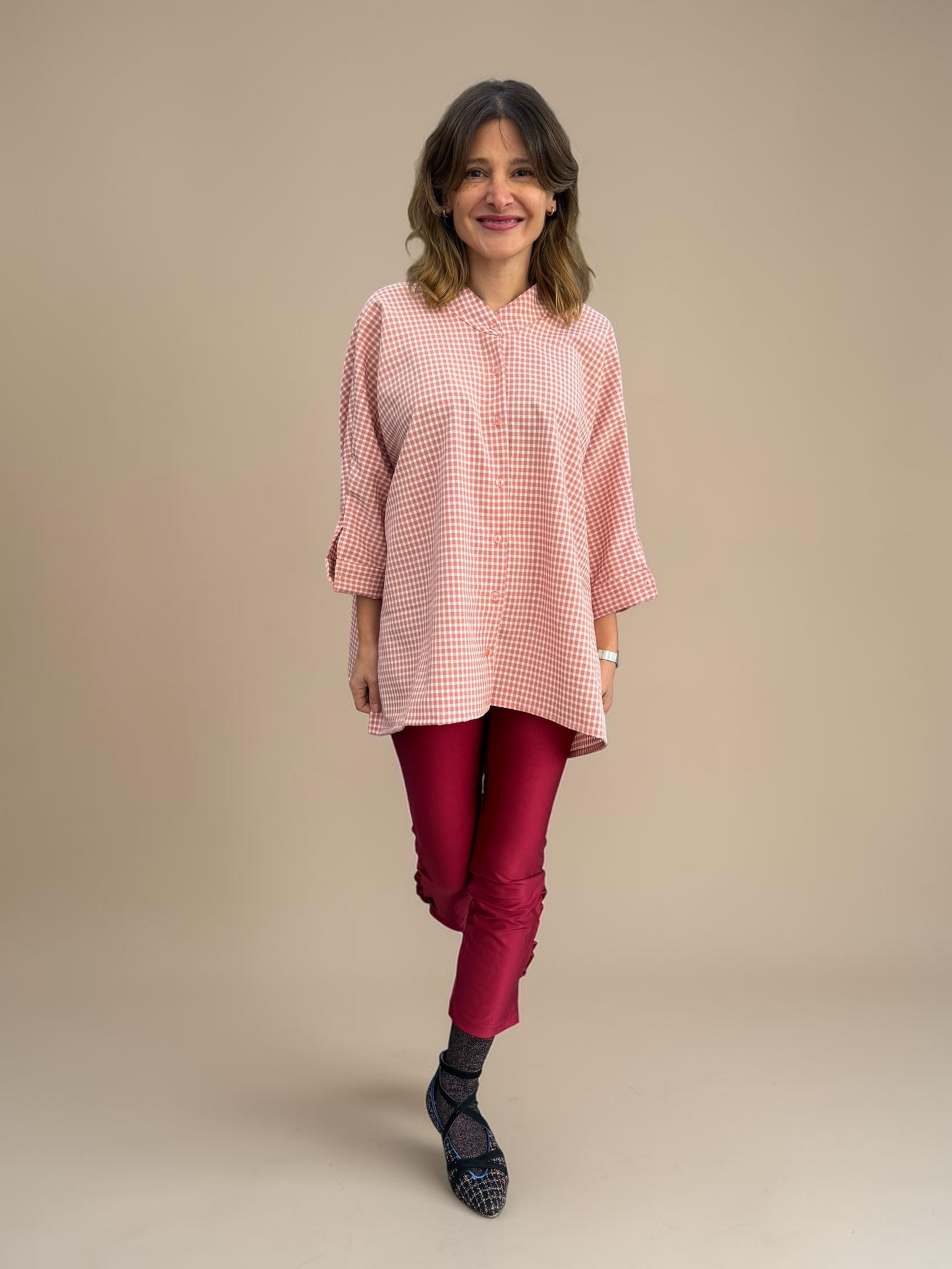Blusa Paz - Vichy Rosa