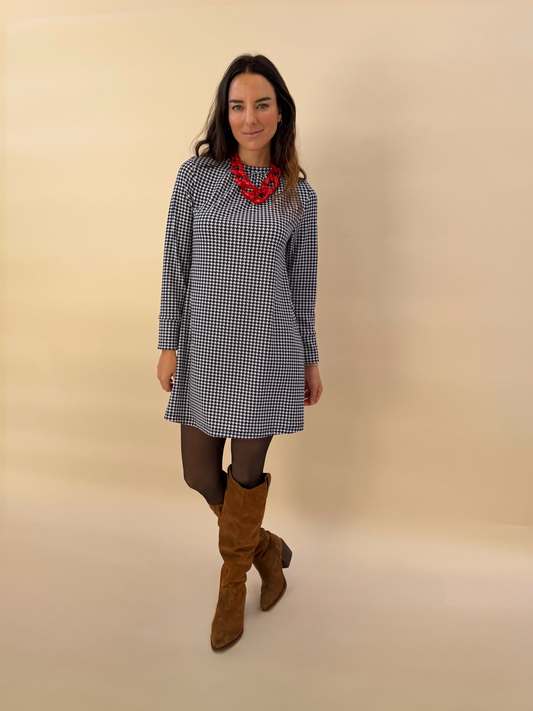 Vestido Roberta - pied de poule
