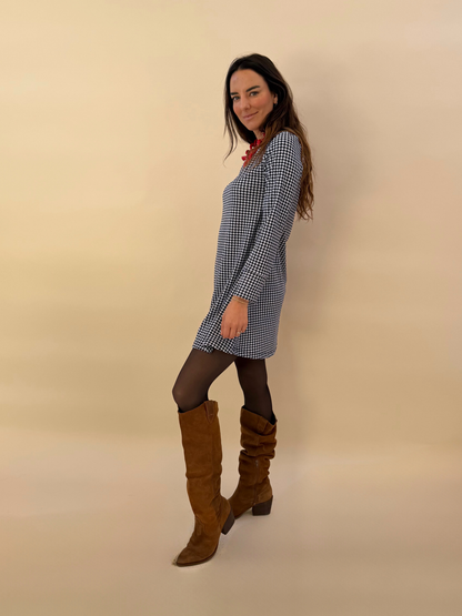 Vestido Roberta - pied de poule