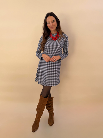 Vestido Roberta - pied de poule