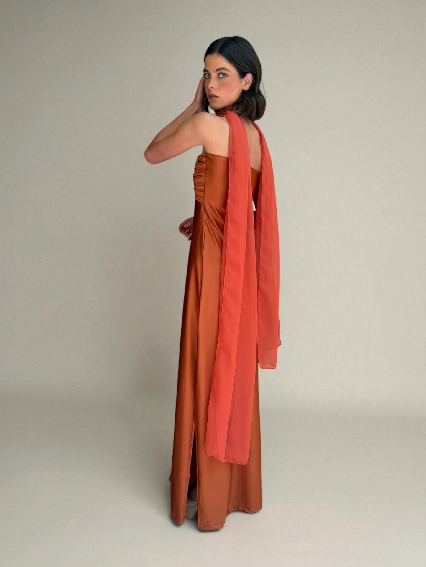 Vestido Virginia-Terracota