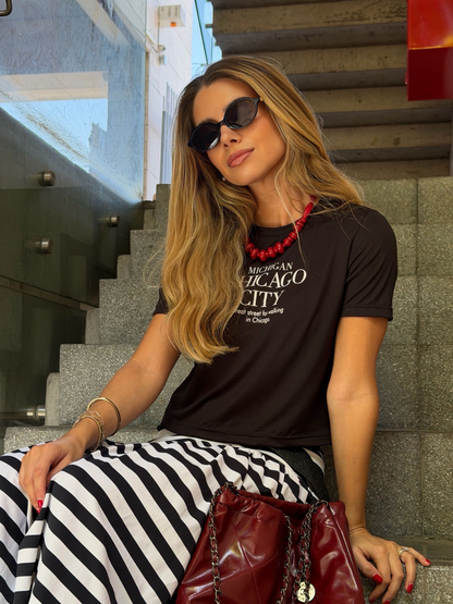 Polera Chicago - Negra