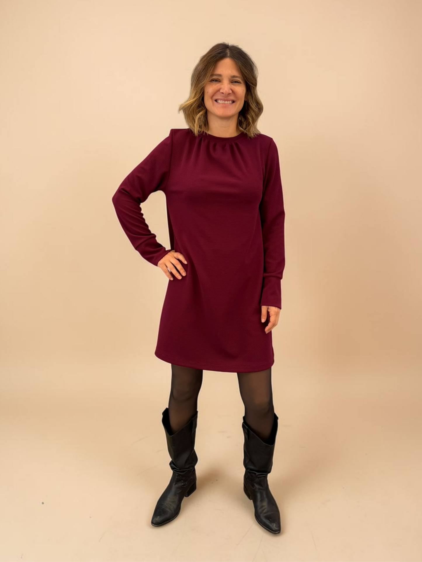 Vestido Roberta - Burdeo