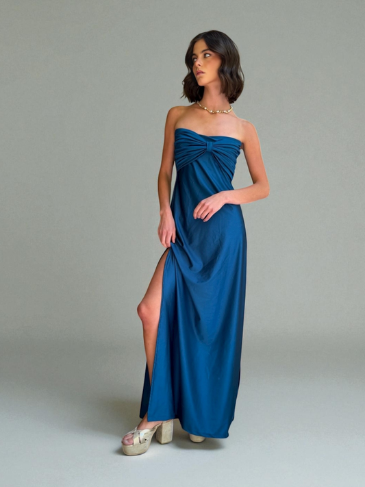 Vestido Virginia- Azul Petróleo