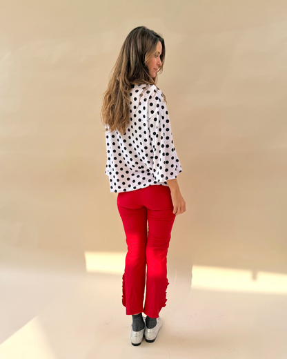 Polera Claudia - Blanca Puntos