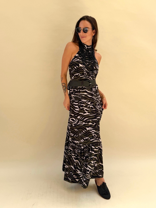 Vestido Fernanda - Print Verde