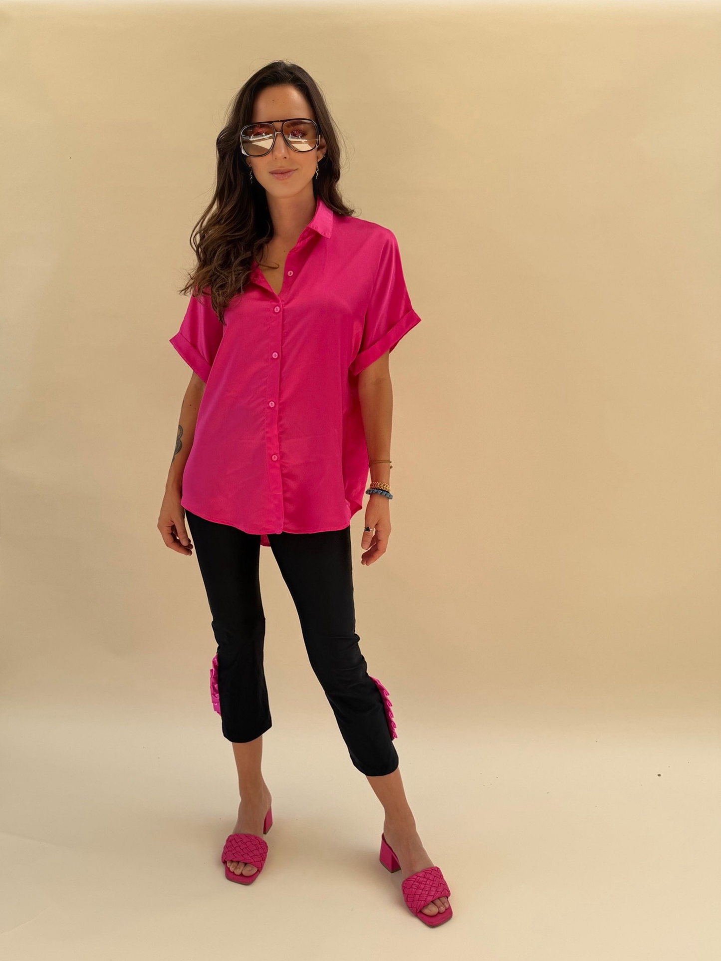 Patas Ema - Negro y Vuelo Rosado