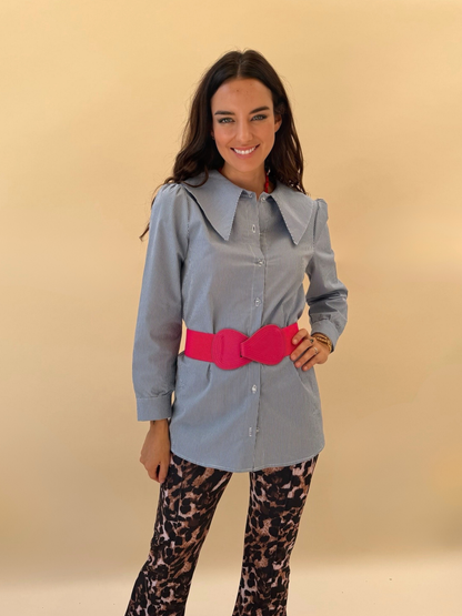 Blusa Clarita rayas azul