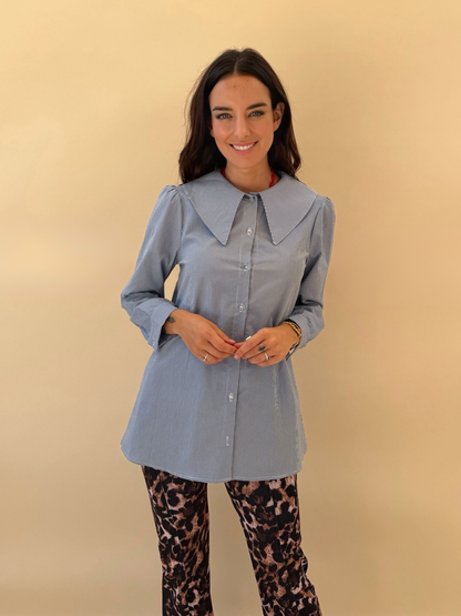 Blusa Clarita rayas azul