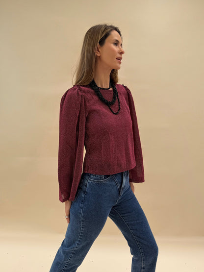 Polera Slavka - Burdeo