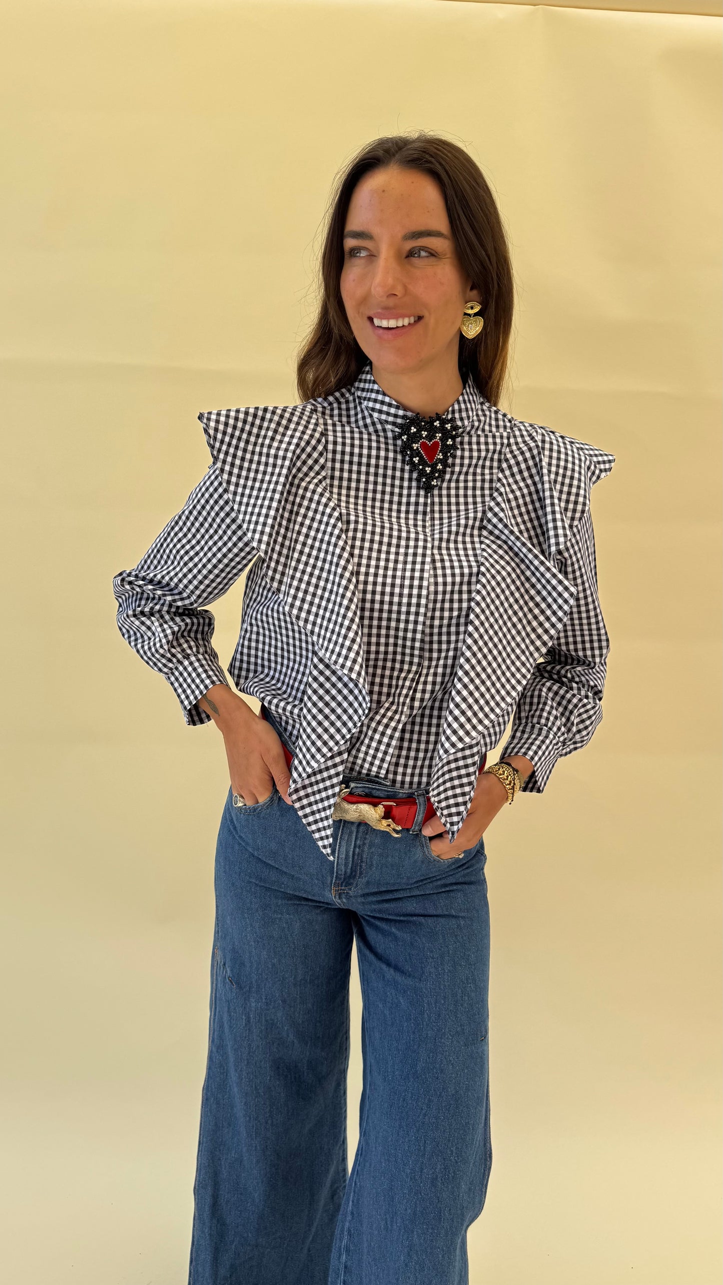 Blusa Alicia vuelos - Vichy