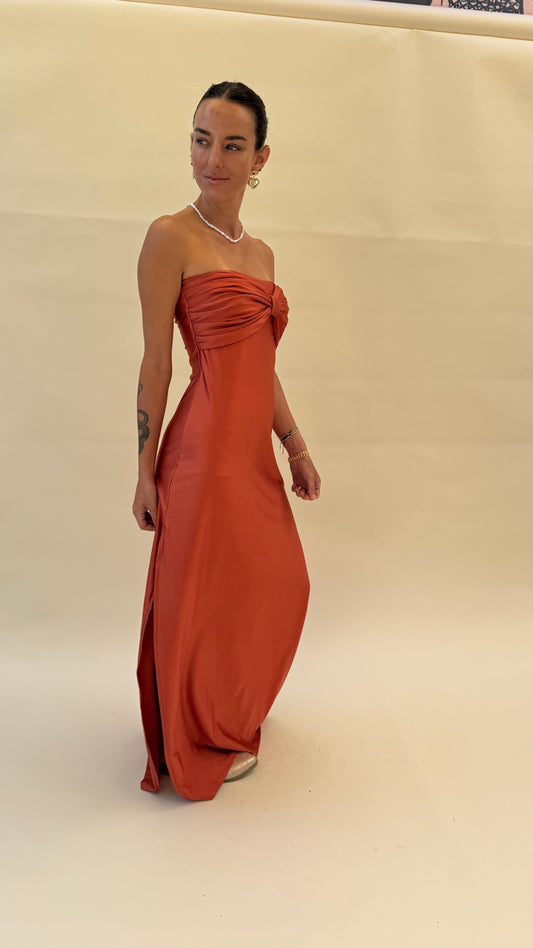 Vestido Virginia-Terracota
