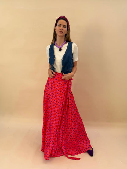 Falda Lucía - Rojo Morado