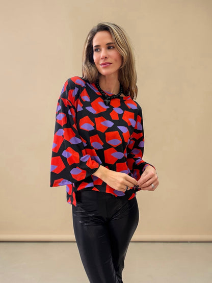 Polera Claudia - Geométrica
