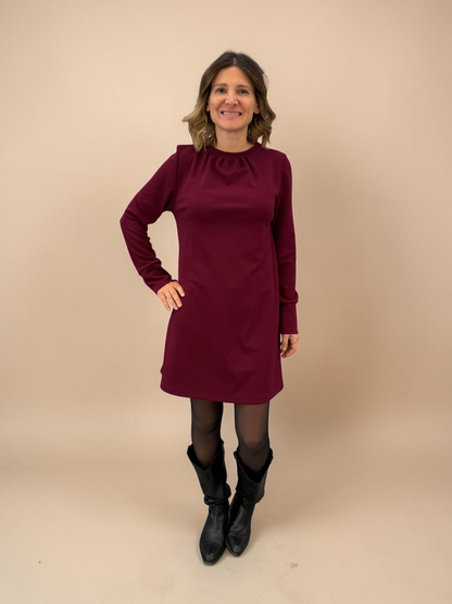 Vestido Roberta - Burdeo