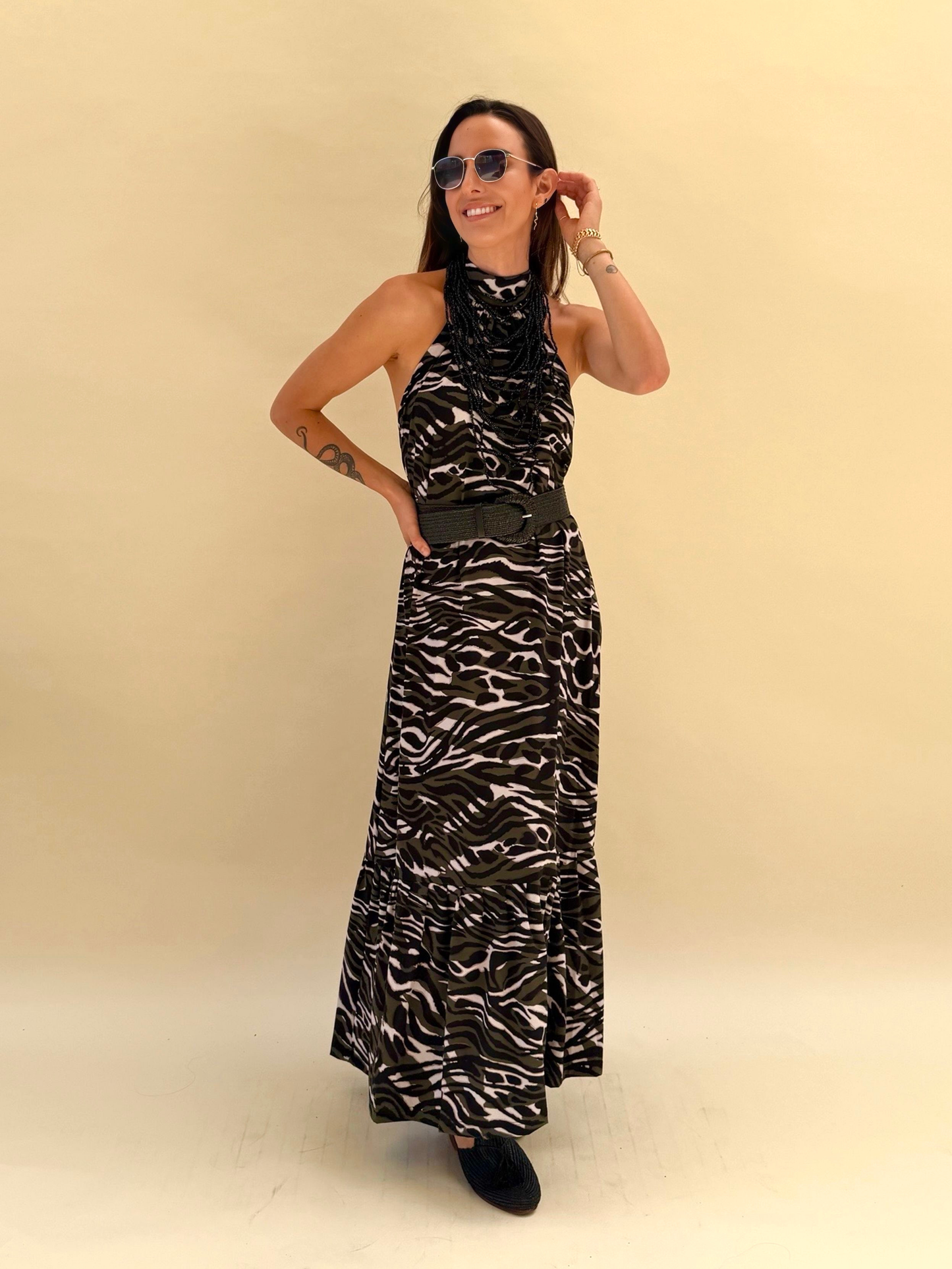Vestido Fernanda - Print Verde