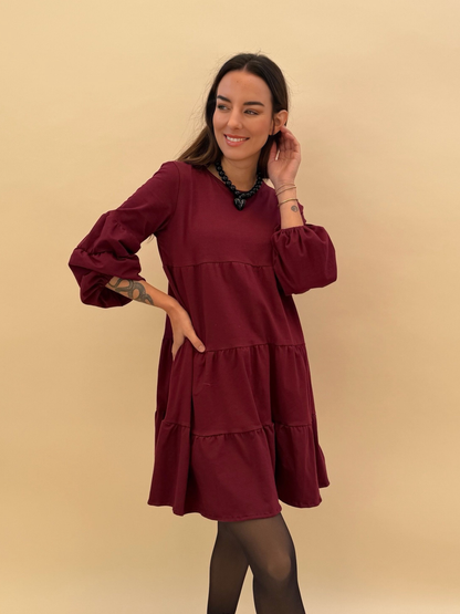 Vestido Laura - Burdeo