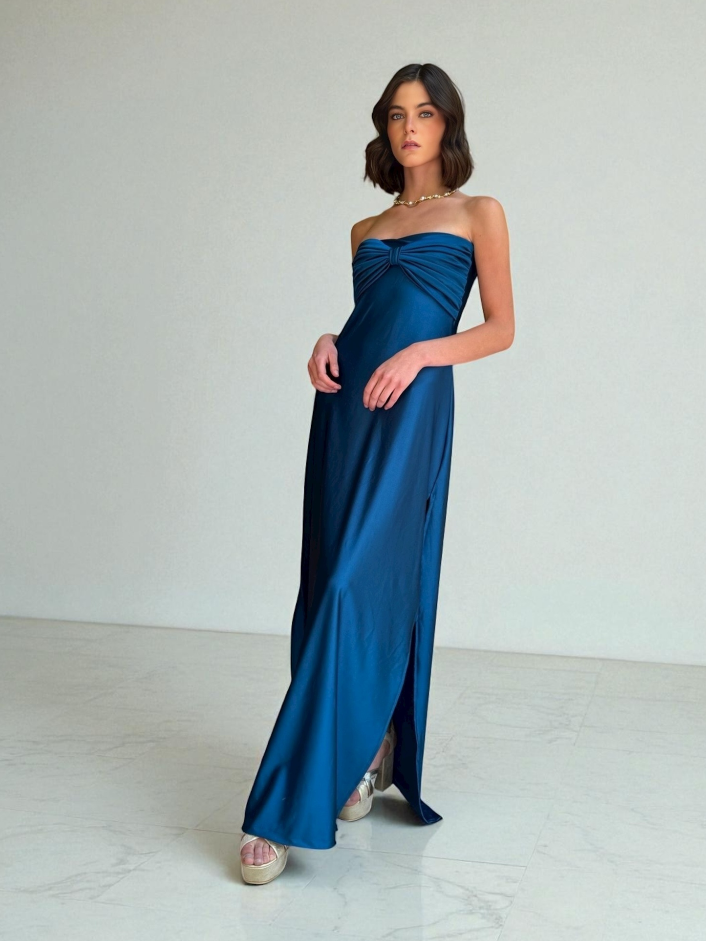 Vestido Virginia- Azul Petróleo