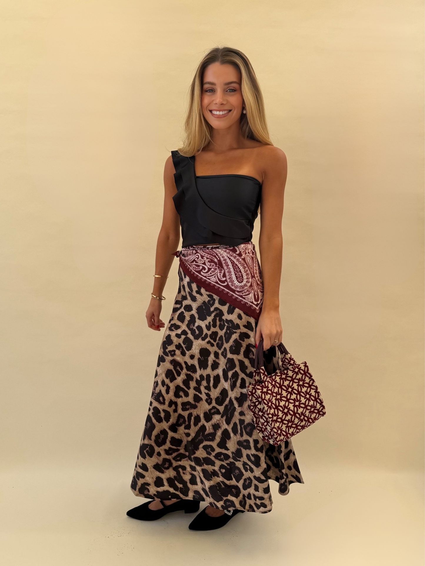 Falda Isidora - Leopardo Café