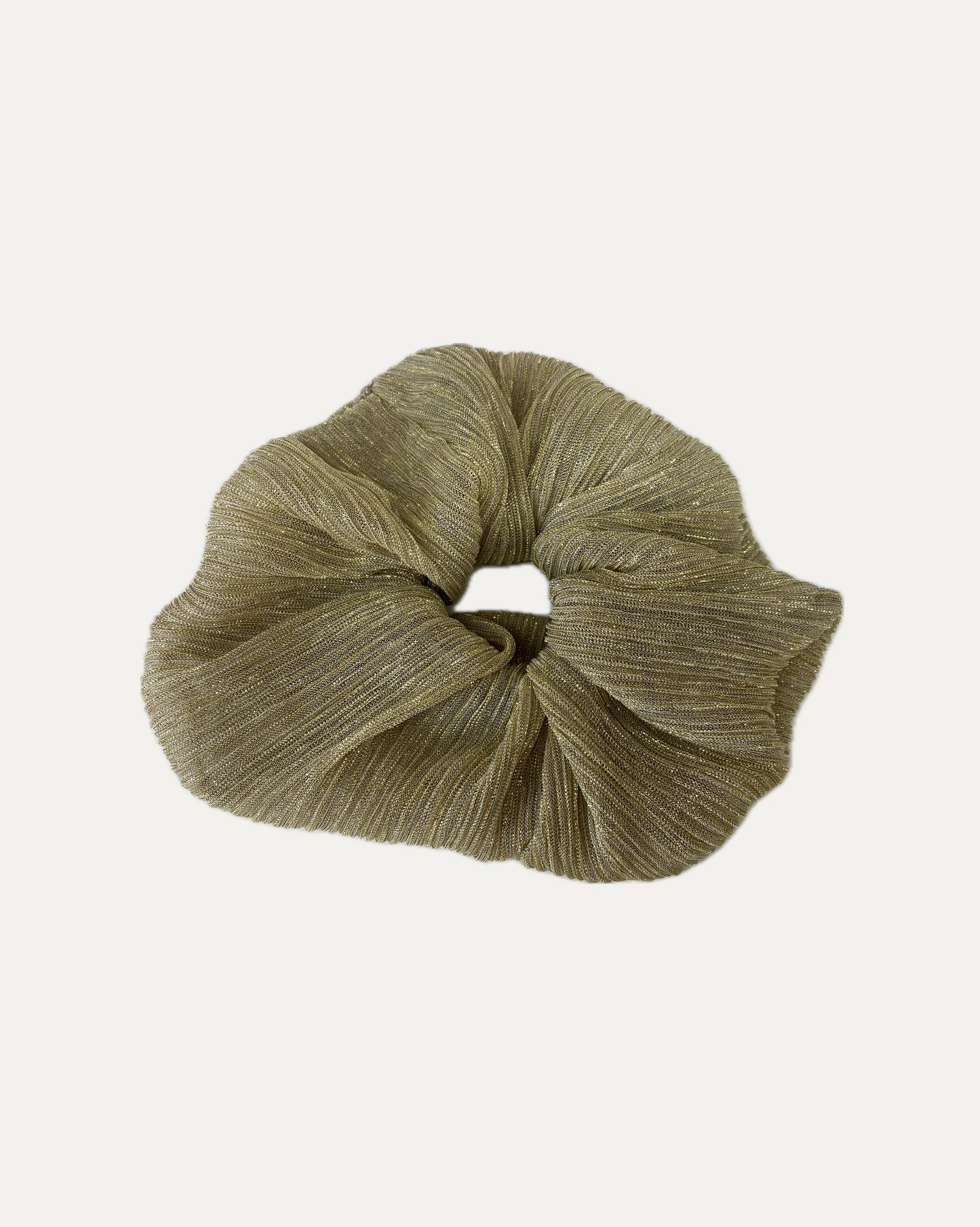 Collet Scrunchie Plisado Dorado