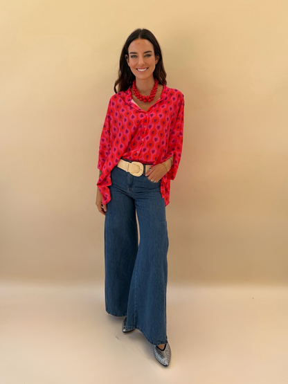 Blusa Paz - Rojo Morado