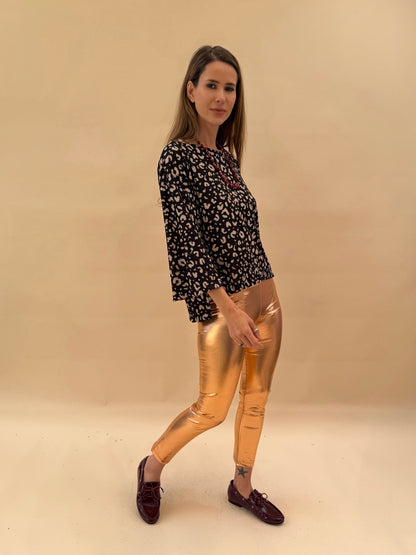 Polera Claudia - Print Leopardo